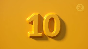 💛 10 Second Countdown Timer 4K | Yellow 3D Numbers | HD Minimal Timer – McZerrill