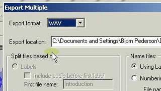 Saving multiple tracks as individual files