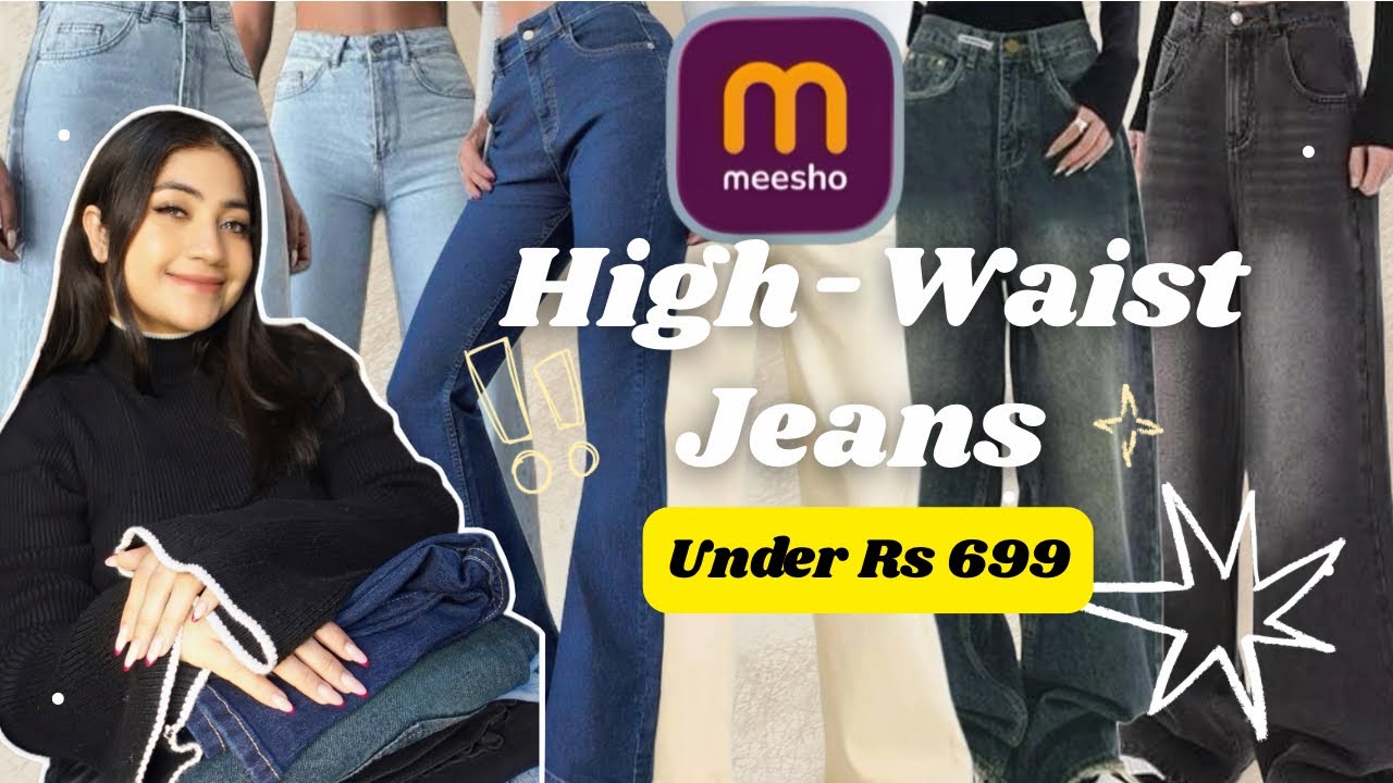 Meesho High-Waist Jeans Haul *Under Rs 699*| Trendy Bootcut, Straight & Wide-Leg Jeans| Renigraphy