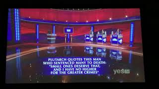 Final Jeopardy 2021 Tournament Of Chdanions ancient Greeks  quarterfinal 1 Day 1 51721