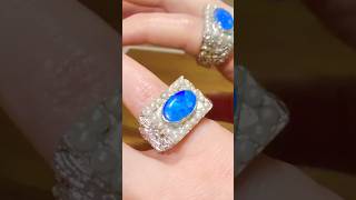 BRUTALIST 18k gold Black Opal ring for sale #opal #blackopal #ring #finejewelry