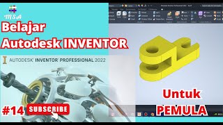 Tutorial Inventor 14 | 3D Model Basic for Beginner (Exercise 14) / Membaca Gambar Teknik Bracket