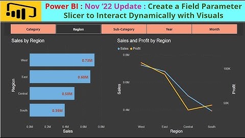 Power BI : Nov 2022 Update : Create a Field Parameter Slicer to Interact Dynamically with Visuals