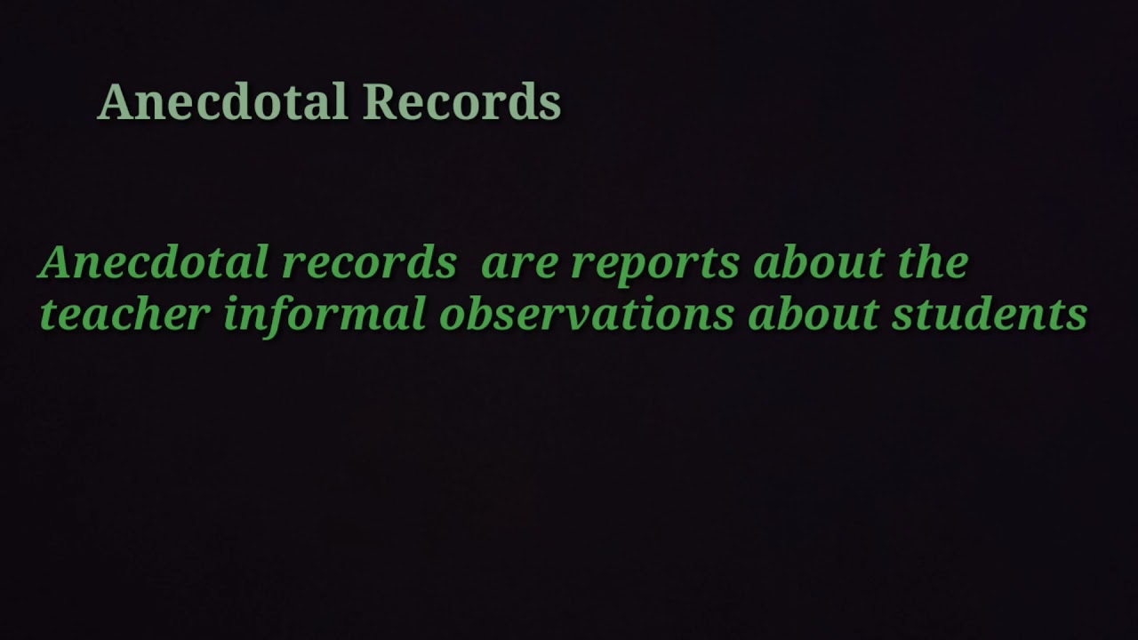 B. ed second semester | Assessment | self reporting and anecdotal records