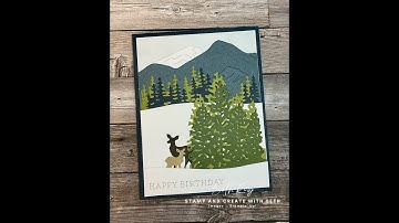 Winter Scene Birthday Card with Layered Die Cuts