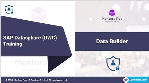 SAP Datasphere (DWC) Training 2025 | Data Builder & Modeling in SAP Data Warehouse Cloud