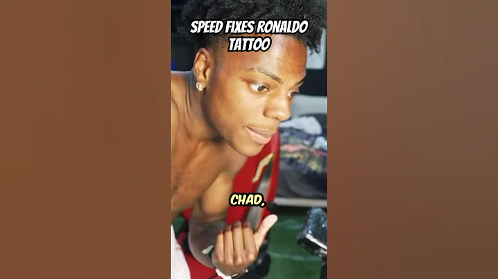Ishowspeed fixes his Ronaldo tattoo.