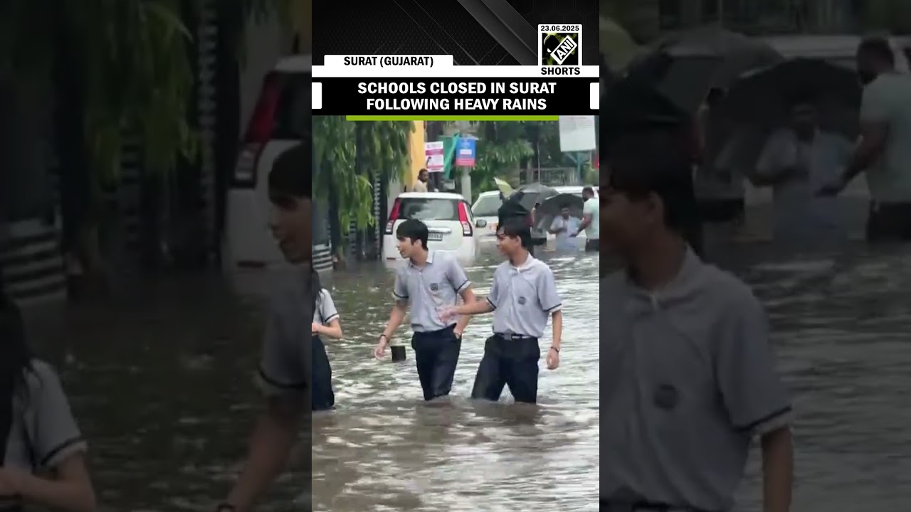 Surat schools shut after heavy rain triggers widespread waterlogging