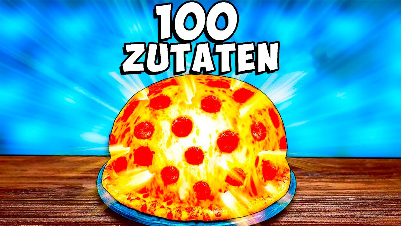 Ich habe eine Pizza mit 100 Zutaten gemacht von VANZAI