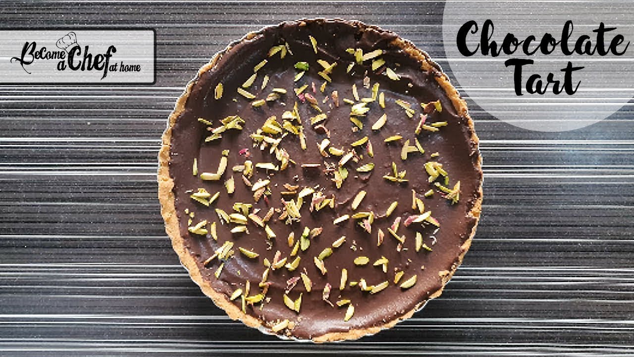 How To Make Chocolate Tart|Homemade Chocolate Tart Recipe|Biscuit Base Chocolate Tart|BACAH|
