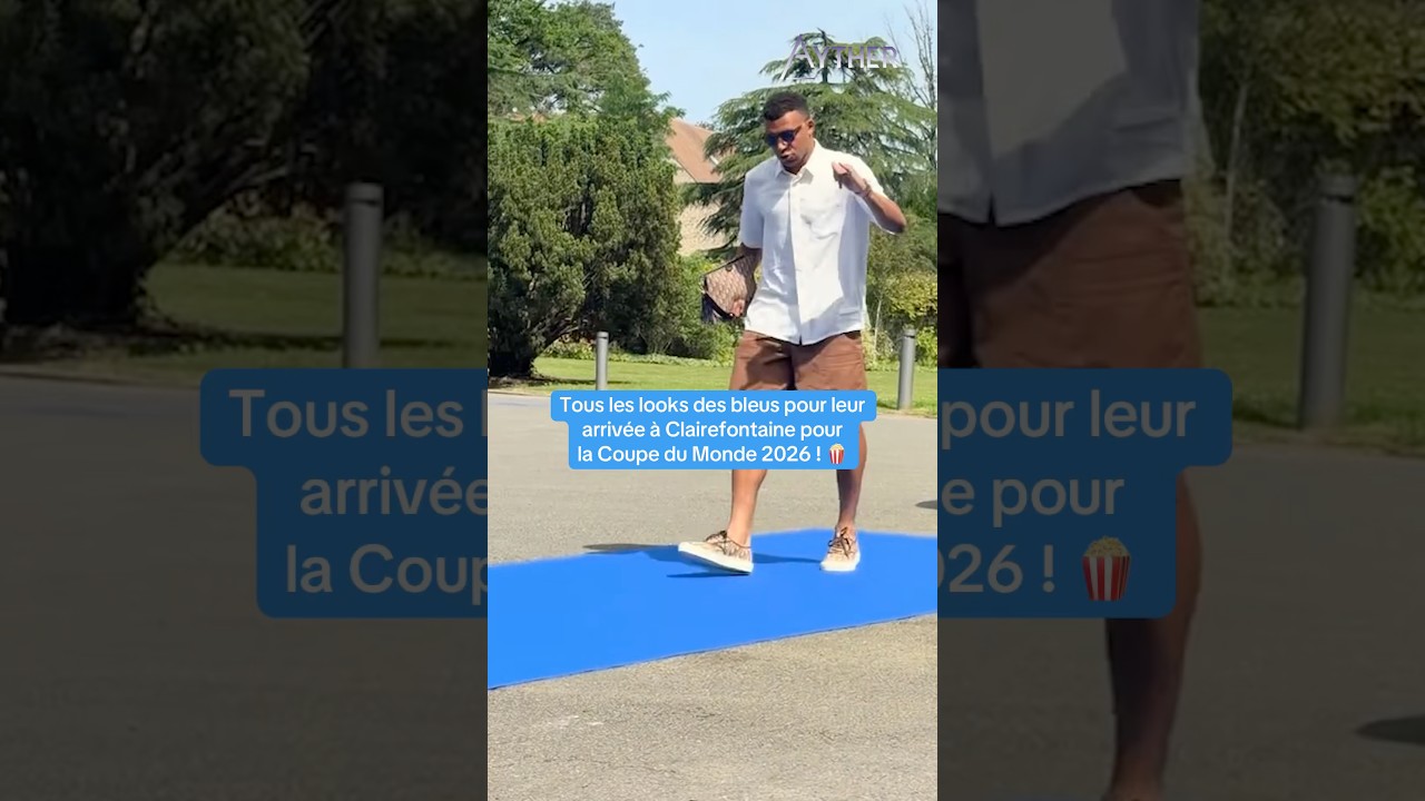 Tous les looks des bleus pour Clairefontaine version Coupe du Monde 2026 ! 🍿#equipedefrance #foot