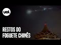 Vídeos: Foguete chinês cai no oceano e restos em chamas são vistos no céu da Malásia