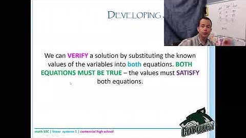 Math 10C - Lesson 5.1 - developing systems