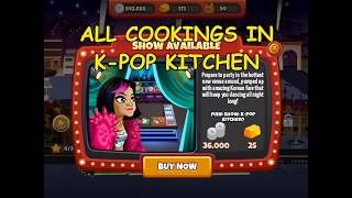 All Cookings in K-Pop Kitchen (Cooking Dash 2016) screenshot 4