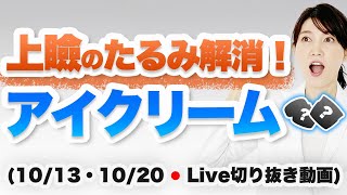 上瞼のたるみを解消するアイクリーム【10月13日・20日のライブのまとめ】