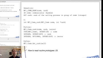 6  MPI comm rank and size