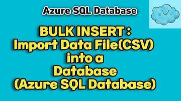 BULK INSERT: Import Flat File from Blob Storage to Azure SQL Database | Using Bulk Insert