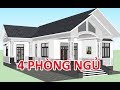 GỢI Ý MẪU NHÀ CẤP 4 CHỮ L 4 PHÒNG NGỦ ĐẸP | KIẾN TRÚC NHÀ VIỆT