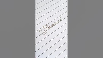 Samuel writing with glitter pen #calligraphy #namewriting #names #cursivewriting   #shorts #viral