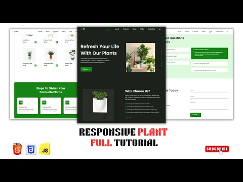 How to Make a Responsive Modern Plant ☘️Website | Html CSS JS Beginners To Advanced Full Tutorial