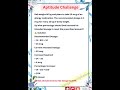 Daily Aptitude Questions & Answers || Aptitude Practice Set || Day 12 #Shorts