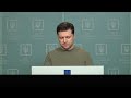Ukrainian President Zelenksy's Full Speech - 25th Feb - English Subtitles