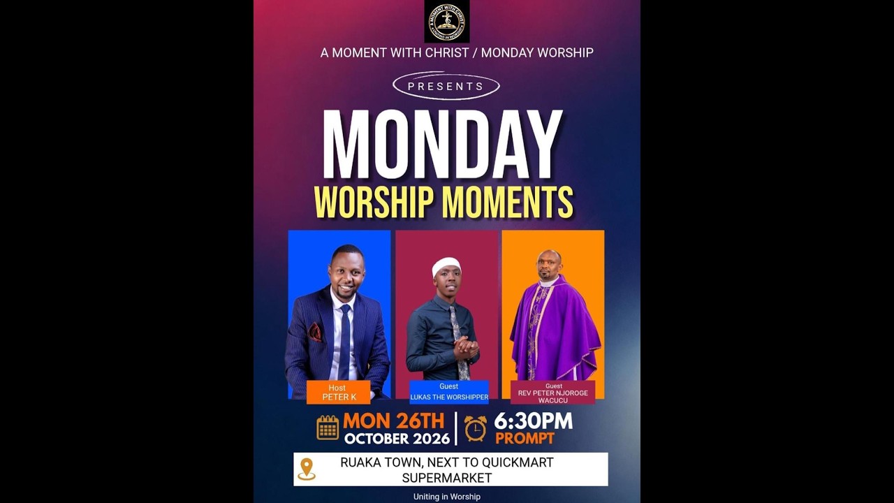 MONDAY WORSHIP MOMENTS 26.10.2026