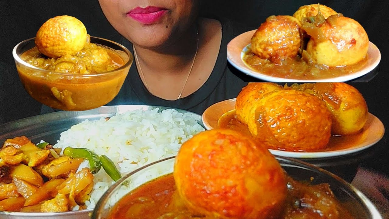 Eating asmr: spicy egg curry and rice eating asmr #asmr #asmreating #eatingshow