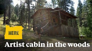 Artist Yvonne Wakefield built herself a log cabin at age 18