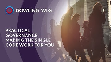 Practical governance: Making the Single Code work for you