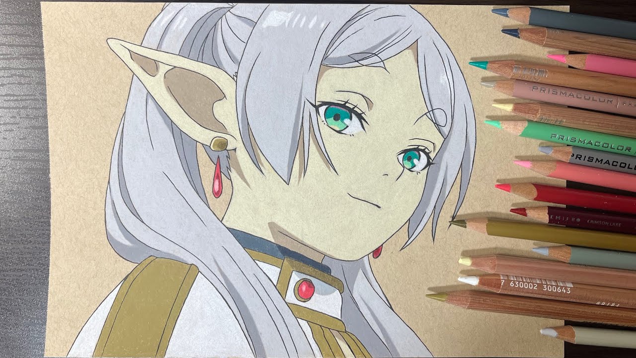 フリーレンを色鉛筆で描いてみた！【葬送のフリーレン】