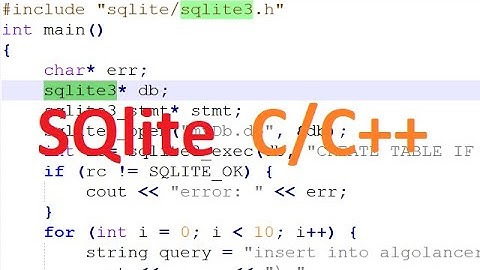 Sqlite C/C++ for Beginners
