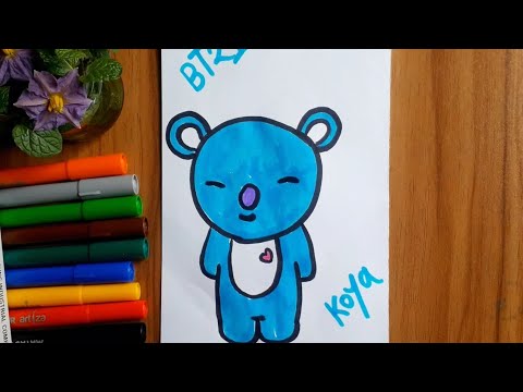 How to draw bts Rm persona//bt21 Rm//easy drawing #drawing #art #bts ...