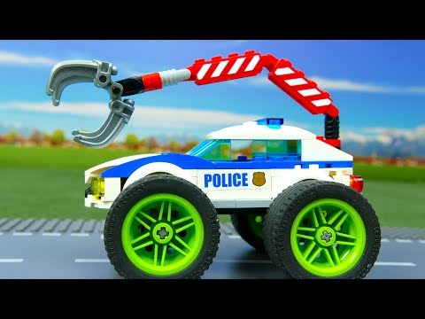 Lego Experimental Police Car and Giant Power Wheels | Cars For Kids | Toys for children