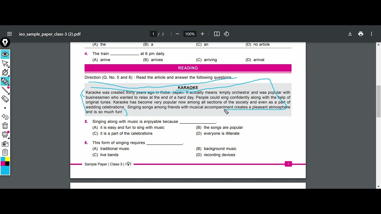 IEO sample paper class-3 year 2024-25