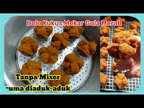 tanpa mixer bolu kukus mekar  gula merah