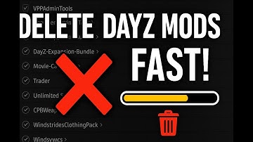 How to delete all DayZ Mods in seconds! (Free space, optimize, start fresh!)