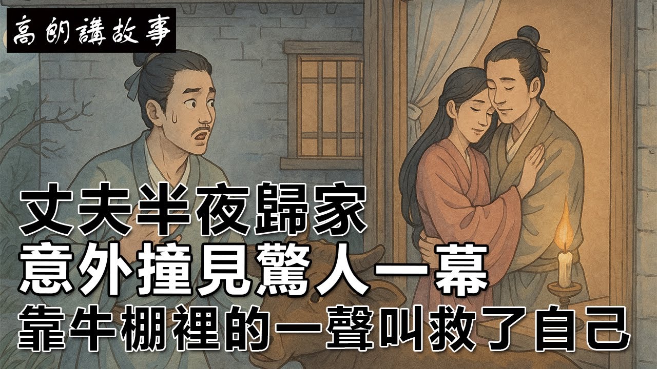 民間故事：丈夫半夜歸家，意外撞見驚人一幕，靠牛棚裡的一聲叫救了自己｜高朗講故事