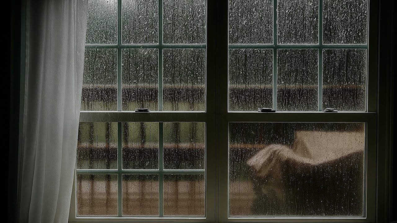 Rain Sounds for Sleep - Open Window Rain Sounds - Heavy Rain Sounds – 1 Hour