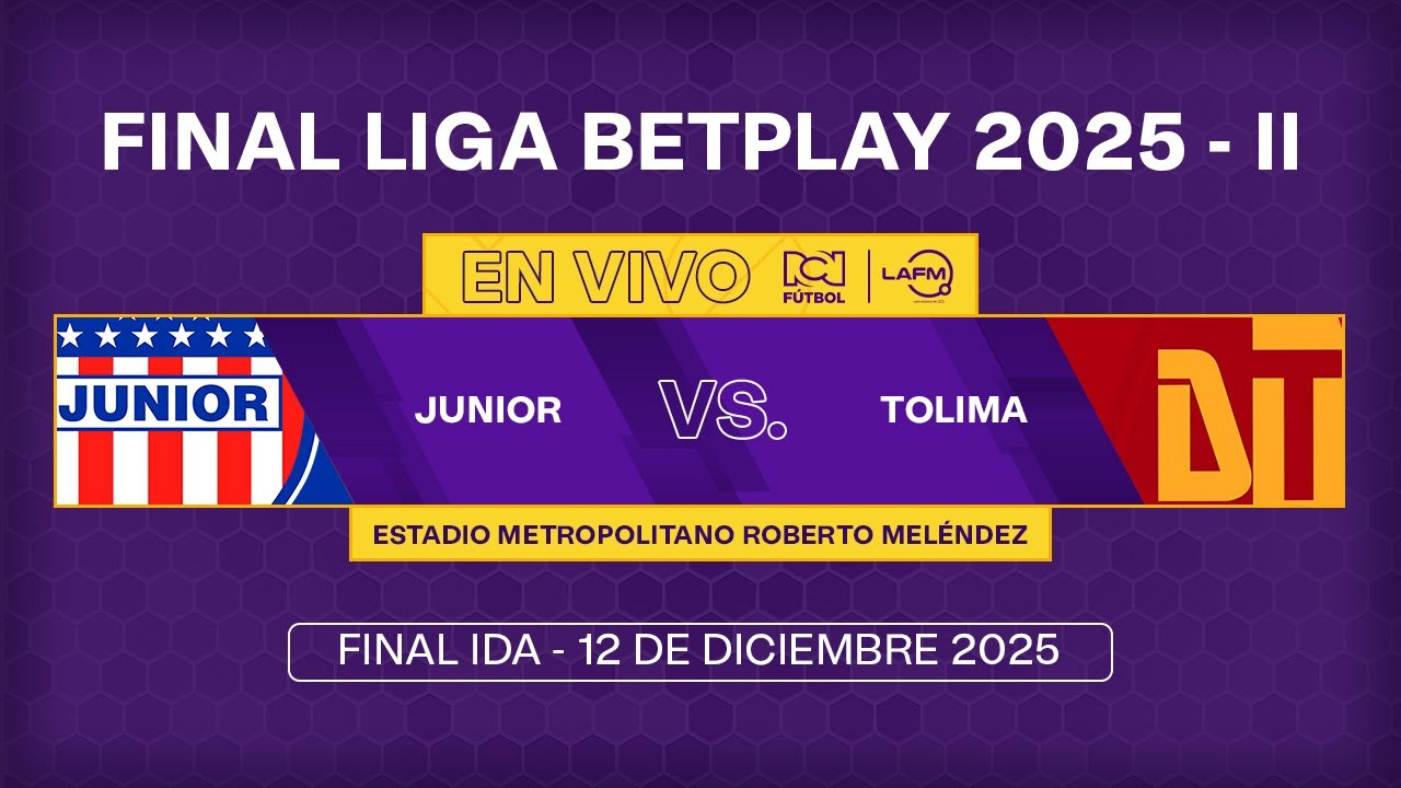 EN VIVO ⚽ Junior v.s. Tolima - Final Liga Betplay 2025-II - YouTube