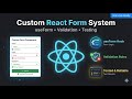 Build & Test a Custom Form System in React 🚀 | useForm Hook, Validation & Testing