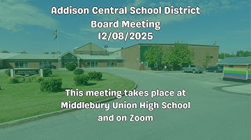ACSD School Board Meeting 12/08/2025