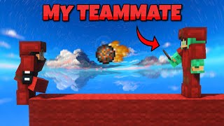Minecraft Bedwars, But My Teammate is Against Me!