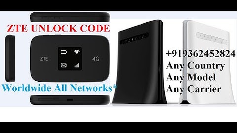 ZTE MF920V AirTel Unlocking Using 16 Digit Unlock Decode Debrand Code
