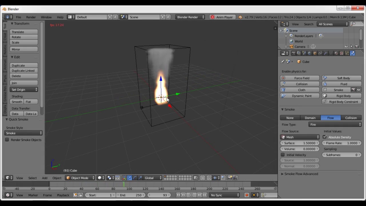 How to make Easy Simple Fire Tornado in Blender - YouTube