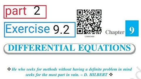 🔴Live Math Class 12/Differential Equation Ex 9.2,part 2,class 12 chapter 9 maths exercise 9.2,