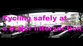 Cycling across a major NYC intersection safely with Orp anti-door mode