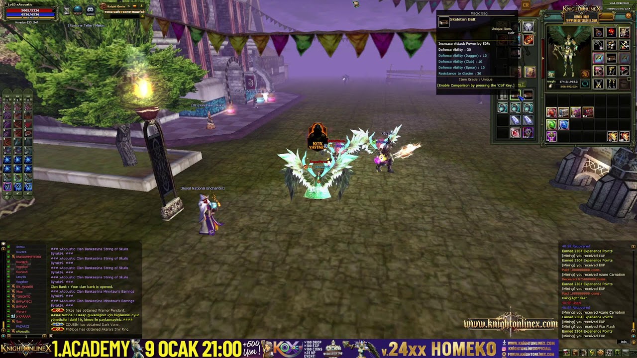 KnightonlineX  1. Academy  DAY  4/10...! xAcoustic  PK / FARM / UPGRADE !