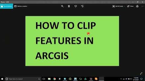 How to clip features in ArcGIS