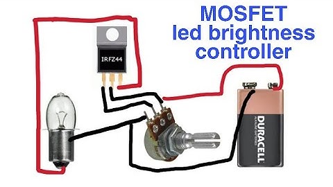 MOSFET led brightness controller,led brightness controller using mosfet,z44 mosfet project